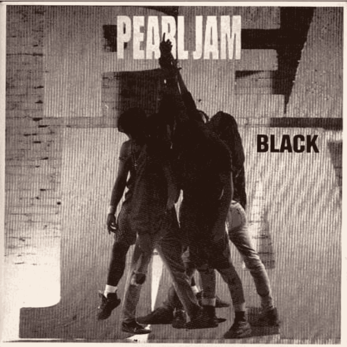 Pearl Jam Black fekete-fehér grafika felemelt karú zenekarral